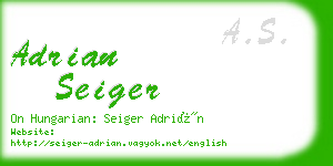 adrian seiger business card